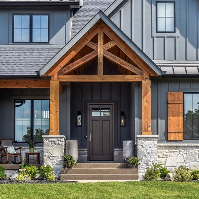 Halquist Stone | Victoria Webwall Exterior Building Stone Veneer Front Door of Home