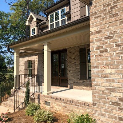 Southport gray brick pine hall